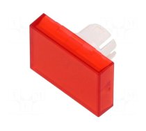 Actuator lens | 22mm | 61 | red,transparent | plastic | 15.3x21.5mm