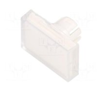 Actuator lens | 22mm | 61 | transparent | plastic | 15.3x21.5mm