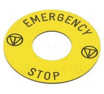 Warning plate | 16mm | Harmony XB6