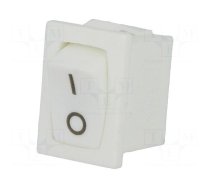 ROCKER | SPST | Pos: 2 | ON-OFF | 3A/250VAC | white | none | 35mΩ | -30÷80°C