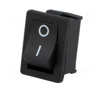 ROCKER | SPST | Pos: 2 | ON-OFF | 6A/250VAC | black | none | 35mΩ | -30÷80°C