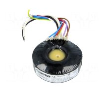 Transformer: toroidal audio | 40VA | 115VAC | 200÷200V | 3.15÷3.15V