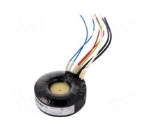 Transformer: toroidal audio | 50VA | 115VAC | 200V | 15V | 100mA | 2A