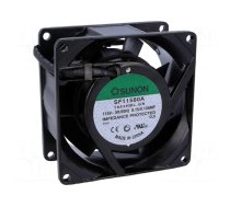 Fan: AC | axial | 115VAC | 80x80x38mm | 52m3/h(±7%) | 36.5dBA | ball