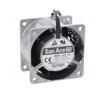 Fan: AC | axial | 60x60x38mm | 19.8m3/h | 28dBA | ball | 2600rpm | 100VAC