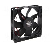 Fan: DC | axial | 12VDC | 120x120x25mm | 155m3/h | 37dBA | ball bearing