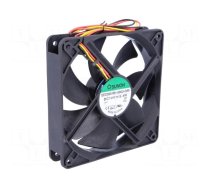 Fan: DC | axial | 12VDC | 120x120x25mm | 183.83m3/h | 44.5dBA | Len: 330mm