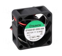 Fan: DC | axial | 12VDC | 40x40x20mm | 15.12m3/h | 26.5dBA | ball bearing