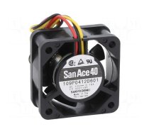 Fan: DC | axial | 12VDC | 40x40x20mm | 18.6m3/h | 42dBA | ball bearing