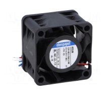 Fan: DC | axial | 12VDC | 40x40x28mm | 38m3/h | 54dBA | ball bearing