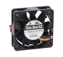 Fan: DC | axial | 12VDC | 52x52x15mm | 30m3/h | 38dBA | ball bearing