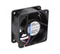 Fan: DC | axial | 12VDC | 60x60x25mm | 25m3/h | 19dBA | ball bearing