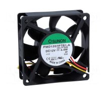 Fan: DC | axial | 12VDC | 70x70x25mm | 83.25m3/h | 45dBA | ball bearing