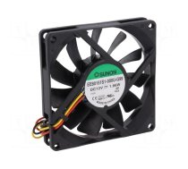 Fan: DC | axial | 12VDC | 80x80x15mm | 62.86m3/h | 34.7dBA | Out: F type