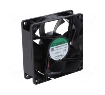 Fan: DC | axial | 12VDC | 80x80x25mm | 62.86m3/h | 30dBA | slide bearing