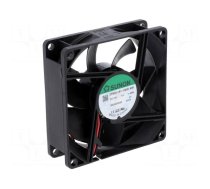 Fan: DC | axial | 12VDC | 80x80x25mm | 69.5m3/h | 33dBA | ball bearing