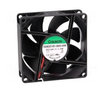 Fan: DC | axial | 12VDC | 80x80x25mm | 69.7m3/h | 33dBA | ball bearing