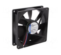 Fan: DC | axial | 12VDC | 92x92x25mm | 61m3/h | 23dBA | ball bearing