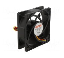 Fan: DC | axial | 12VDC | 80x80x25mm | 31dBA | EBR | 3000rpm | 4.04mmH2O