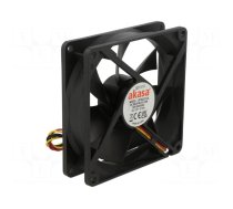 Fan: DC | axial | 12VDC | 92x92x25mm | 23.8dBA | EBR | 1400rpm | 1.83mmH2O