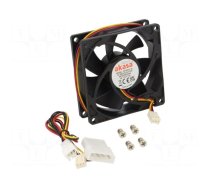 Fan: DC | axial | 12VDC | 80x80x25mm | 18.54dBA | EBR | 1800rpm | 1.68mmH2O