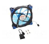 Fan: DC | axial | 12VDC | 120x120x25mm | 23.2dBA | slide bearing | blue
