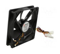 Fan: DC | axial | 12VDC | 120x120x25mm | 17.5dBA | slide bearing | black