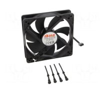 Fan: DC | axial | 12VDC | 120x120x25mm | 32dBA | HDB | 600÷1600rpm | black