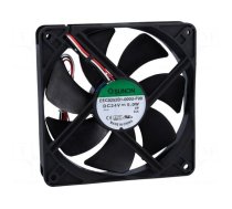 Fan: DC | axial | 24VDC | 120x120x25mm | 183.8m3/h | 44.5dBA | Out: R type