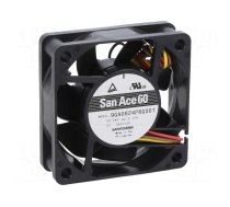 Fan: DC | axial | 24VDC | 60x60x20mm | 52.8m3/h | 43dBA | ball bearing