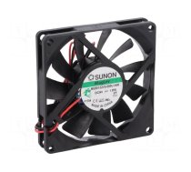 Fan: DC | axial | 24VDC | 80x80x15mm | 50.97m3/h | 30.8dBA | Vapo | 24AWG