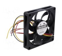 Fan: DC | axial | 24VDC | 80x80x15mm | 70.8m3/h | 37dBA | ball bearing