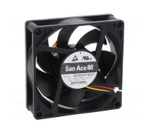 Fan: DC | axial | 24VDC | 80x80x25mm | 114.6m3/h | 45dBA | ball bearing