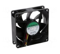 Fan: DC | axial | 24VDC | 80x80x25mm | 69.5m3/h | 33dBA | ball bearing