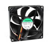 Fan: DC | axial | 24VDC | 92x92x25mm | 87.55m3/h | 34dBA | ball bearing