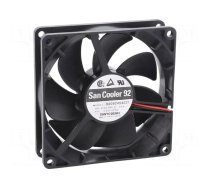 Fan: DC | axial | 24VDC | 92x92x25mm | 99.6m3/h | 39dBA | ball bearing