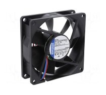 Fan: DC | axial | 48VDC | 80x80x25mm | 69m3/h | 32dBA | ball | 3100rpm