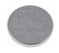 Battery: lithium | 3V | CR1632,coin | 120mAh | non-rechargeable