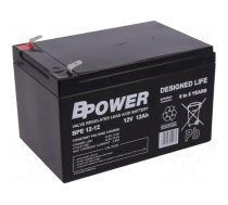 Re-battery: acid-lead | 12V | 12Ah | AGM | maintenance-free | 3.8kg | BPE