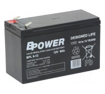 Re-battery: acid-lead | 12V | 9Ah | AGM | maintenance-free | 2.7kg | BPL