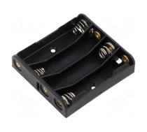 Holder | AAA,R3 | Batt.no: 4 | soldering lugs | black