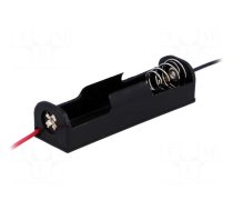 Holder | AA,R6 | Batt.no: 1 | cables | black | 150mm