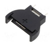 Socket | Batt.no: 1 | vertical,THT | black | 20mm