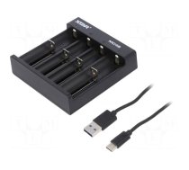 Charger: for rechargeable batteries | Li-Ion,Ni-Cd,Ni-MH | 5VDC