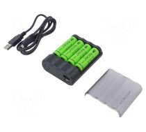 Charger: for rechargeable batteries | Ni-MH | Size: AA,AAA