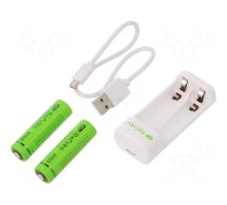 Charger: for rechargeable batteries | Ni-MH | Size: AA,AAA,R03,R6