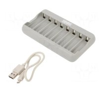 Charger: for rechargeable batteries | Ni-MH | Size: AA,AAA,R03,R6