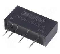 Converter: DC/DC | 1W | Uin: 4.5÷5.5V | Uout: 12VDC | Iout: 83mA | SIP7