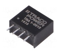 Converter: DC/DC | 1W | Uin: 4.5÷5.5V | Uout: 15VDC | Iout: 65mA | SIP4