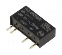 Converter: DC/DC | 1W | Uin: 5V | Uout: 5VDC | Iout: 200mA | SIP7 | RYK